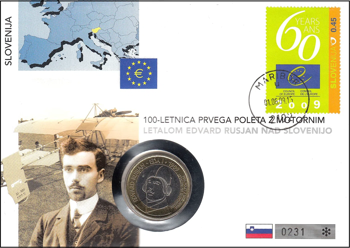100. OBLETNICA PRVEGA POLETA Z MOTORNIM LETALOM EDVARD RUSJAN NAD SLOVENIJO